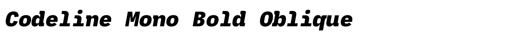 Codeline Mono Bold Oblique image
